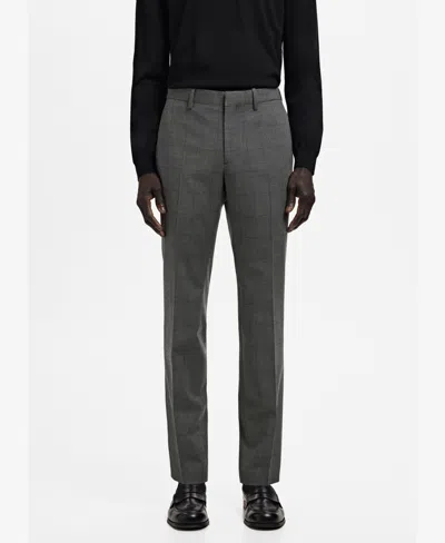 Mango Men's Stretch Fabric Super Slim-fit Suit Pants In Gray
