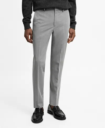 Mango Men's Stretch Fabric Super Slim-fit Suit Pants In Gray