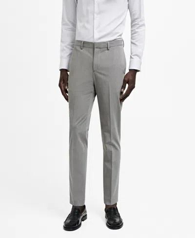 Mango Men's Stretch Fabric Super Slim-fit Suit Pants In Grey