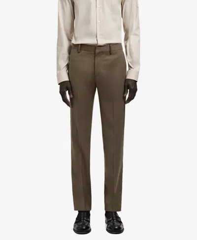 Mango Men's Stretch Fabric Super Slim-fit Suit Trousers In Brown