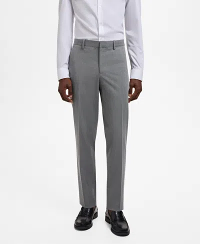 Mango Men's Stretch Fabric Super Slim-fit Suit Trousers In Gold