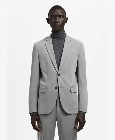 Mango Men's Stretch Fabric Super Slim-fit Suit Jacket In Gray