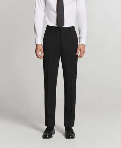 Mango Men's Stretch Fabric Super Slim-fit Suit Pants In Black