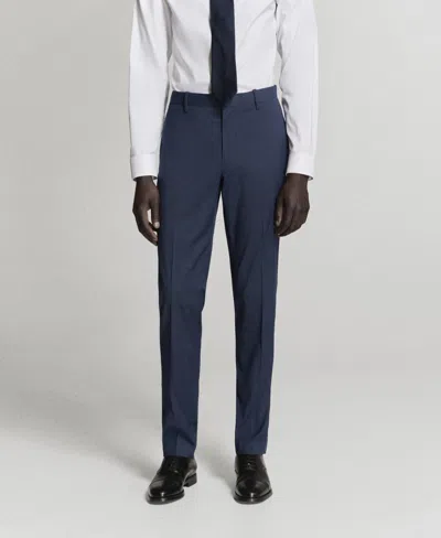 Mango Men's Stretch Fabric Super Slim-fit Suit Pants In Blue