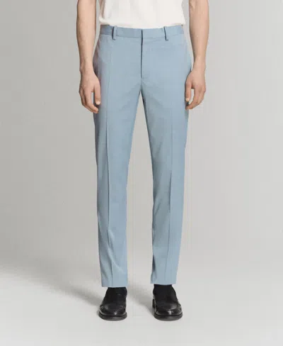 Mango Men's Stretch Fabric Super Slim-fit Suit Pants In Sky Blue