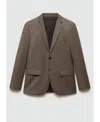 Mango Superslim Fit Stretch Sport Coat In Beige