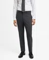 Mango Prince Of Wales Check Super Slim Fit Stretch Pants In Medium Gray