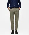 Mango Slim Fit Stretch Pants In Pastel Green