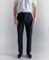 Mango Drawstring Straight Leg Poplin Pants In Blue