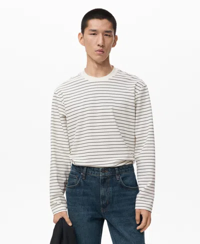 Mango Men's Striped Long Sleeves T-shirt In Multi