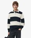 Mango Men's Striped Polo Sweatshirt In Multi