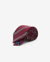 Mango Men's Striped Silk-blend Tie In Burgundy