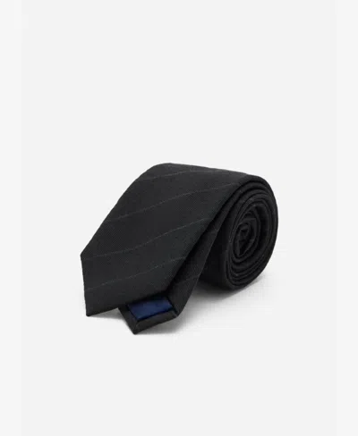 Mango Men's Striped Wool-blend Tie In Animal Print