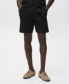 Mango Men's Structured Knitted Shorts In Black