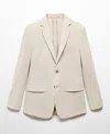 MANGO MEN'S STRUCTURED SLIM FIT COTTON BLAZER