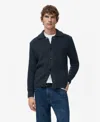 Mango Men's Structured Wool-blend Cardigan In Blue