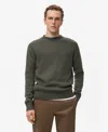 Mango Men's Structured Wool-blend Knitted Sweater In Green