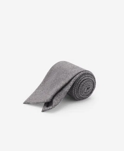 Mango Men's Structured Wool Tie In Grey