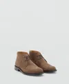 Mango Men's Suede Leather Ankle Boots In Multi