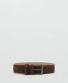 Mango Suede Belt In Brown