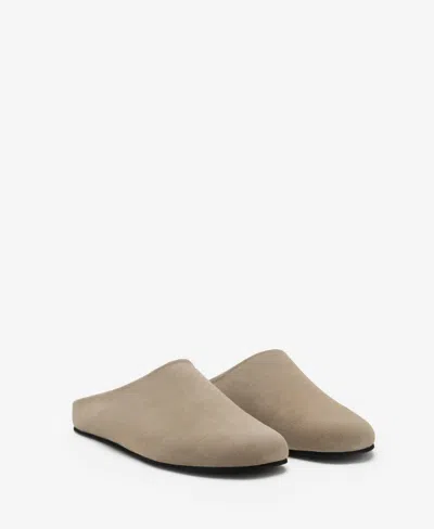 Mango Men's Suede Leather Clogs In Sand