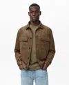 Mango Faux Suede Jacket In Multi