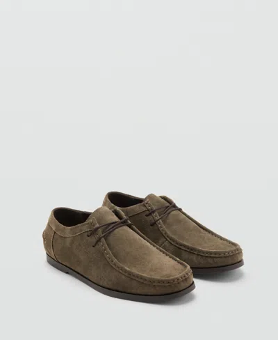 Mango Men's Suede Nautical Shoes In Brown
