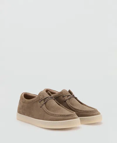 Mango Men's Suede Nautical Shoes In Brown