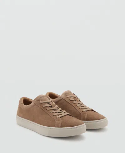 Mango Men's Suede Trainer Shoes In Brown