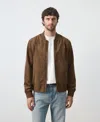 Mango Suede-effect Bomber Jacket In Brown