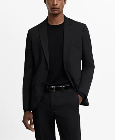 Mango Men's Super Slim-fit Stretch Fabric Suit Blazer In Black