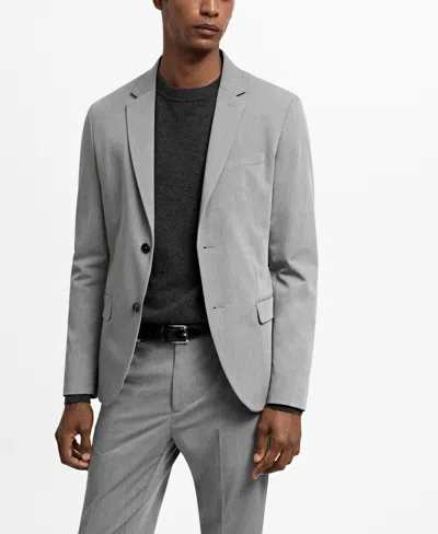 Mango Men's Super Slim-fit Stretch Fabric Suit Blazer In Gray