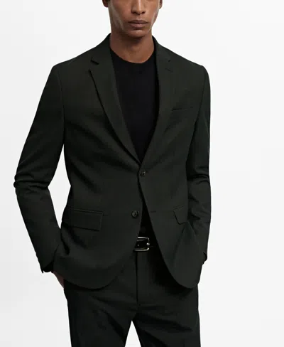 Mango Men's Super Slim-fit Stretch Fabric Suit Blazer In Green