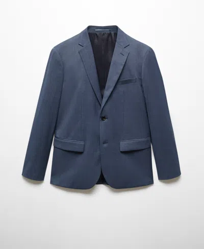 Mango Men's Super Slim-fit Stretch Fabric Suit Blazer In Indigo Blue