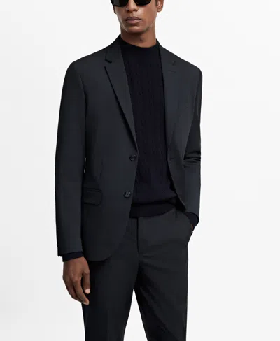 Mango Men's Super Slim-fit Stretch Fabric Suit Blazer In Navy