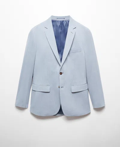 Mango Men's Super Slim-fit Stretch Fabric Suit Blazer In Sky Blue