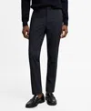 Mango Superslim Fit Suiting Pants In Navy