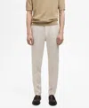 Mango Slim Fit Suit Pants In Neutral