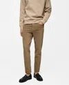 Mango Ben Tapered Jeans In Medium Brown