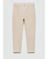 Mango Tapered Leg Jeans In Ecru
