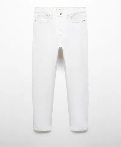 Mango Men's Tapered-fit Jeans In Off White