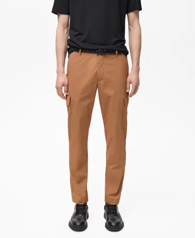 MANGO MEN'S THERMOREGULATING COMFORT STRETCH CARGO TROUSERS