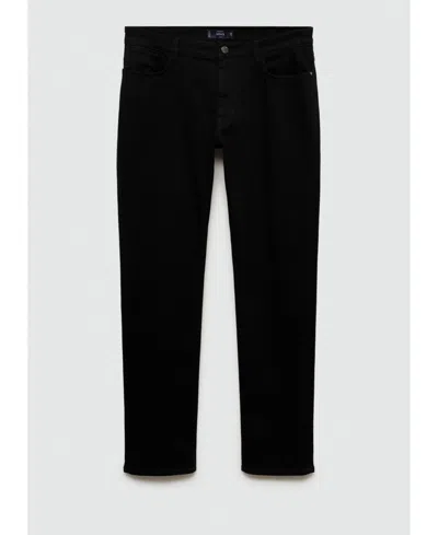 Mango Men's Ultra Soft Touch Patrick Jeans In Black Denim