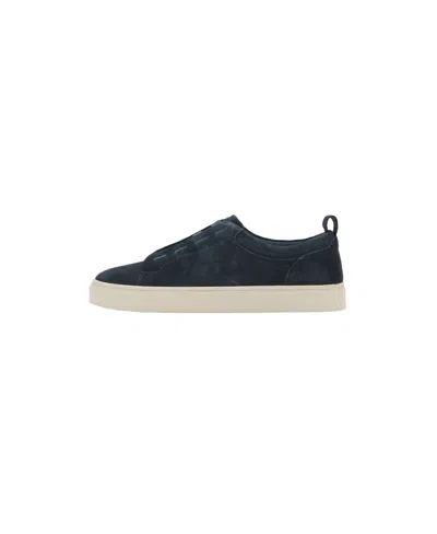 Mango Men's Vibram Sole Suede Leather Sneakers In Blue