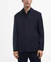 Mango Men's Virgin Wool Eu Slim-fit Suit Blazer In Dark Navy