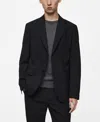 Mango Men's Virgin Wool Eu Slim-fit Suit Blazer In Gray