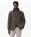 Mango Men's Waterproof Thermolite Pockets Jacket In Brown