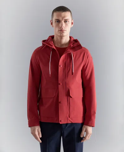 Mango Men's Water-repellent Hooded Jacket In Red