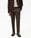 Mango Slim Fit Pants In Chocolate