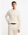 Mango Men's Wool Braided Sweater In Neutral
